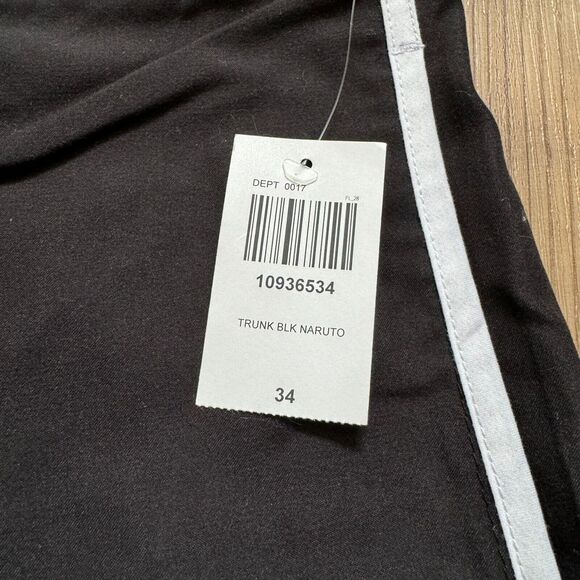 NWT Naruto Shippuden Shinobi Ninja Logo Mens Swim Trunks Hot Topic Summer Sz 34 - Picture 7 of 8